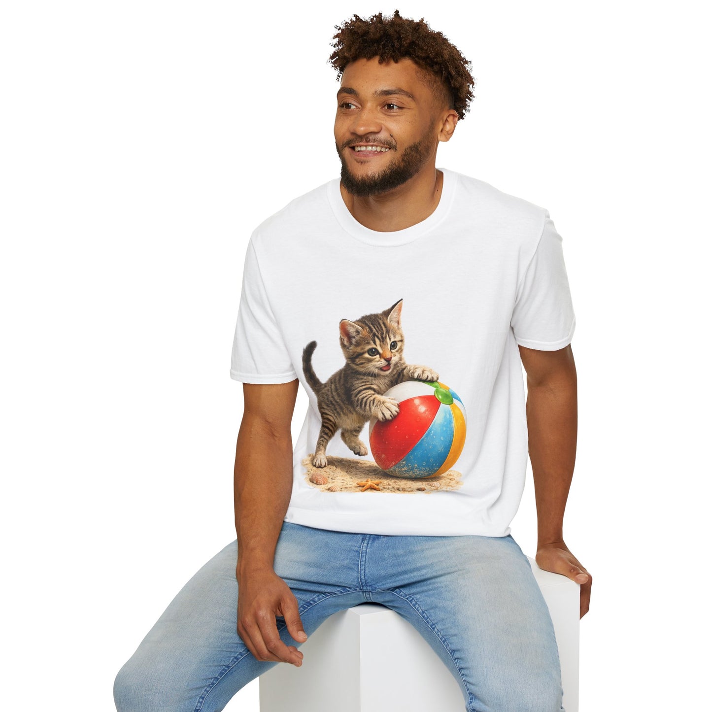 Playful Kitten Beach Day Shirt