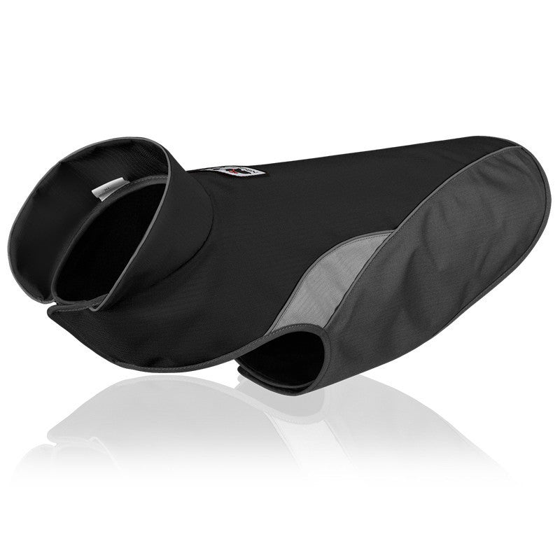 Black and gray seat cover on a white background