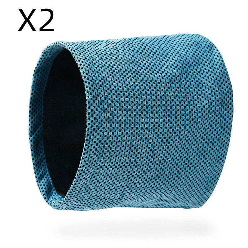 Blue mesh cylindrical object on a white background