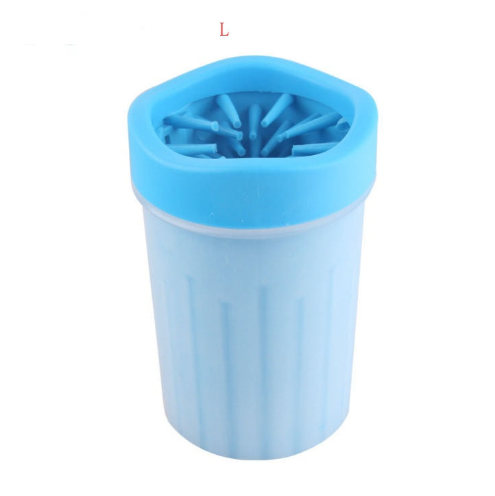 Blue silicone ice cube tray on a white background