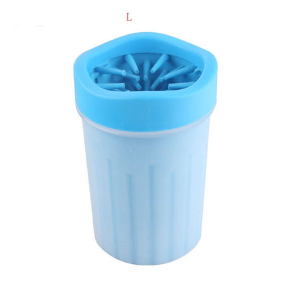 Blue silicone ice cube tray on a white background