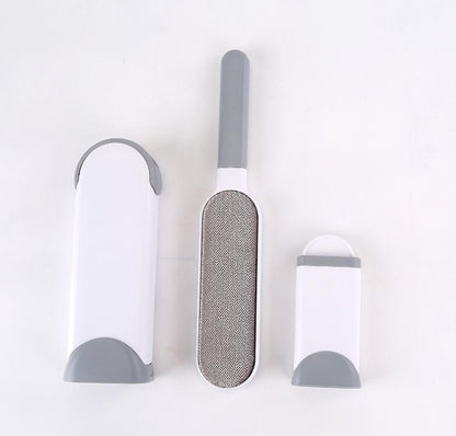 Set of three grooming tools on a white background