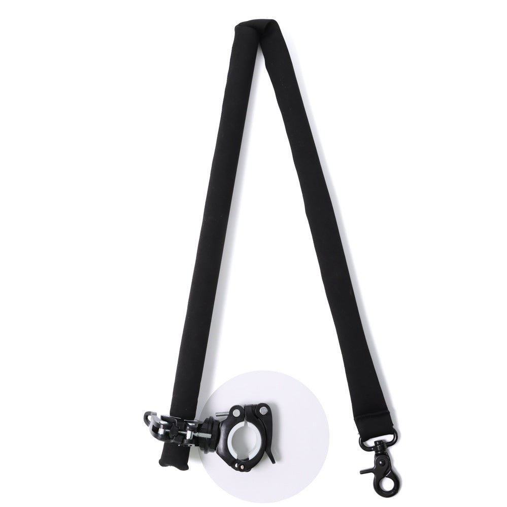 Black dog muzzle and leash set on a white background