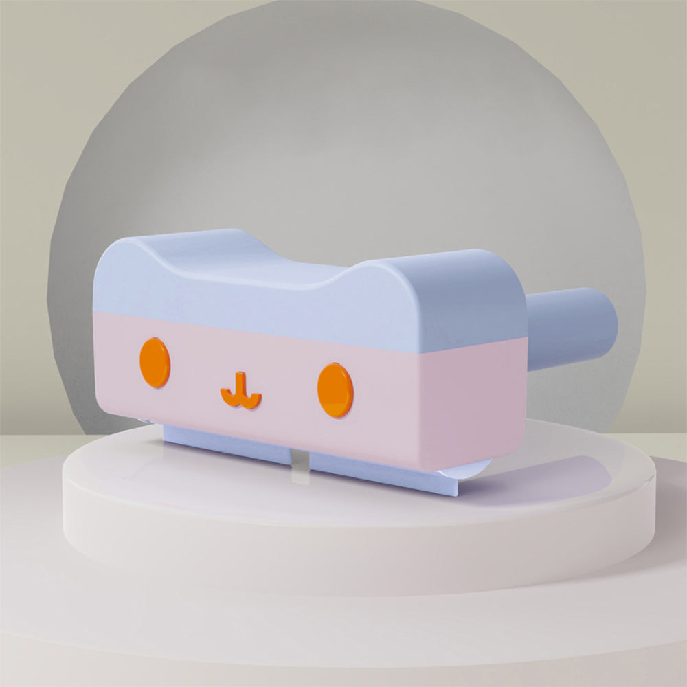 Colorful geometric object on a neutral background