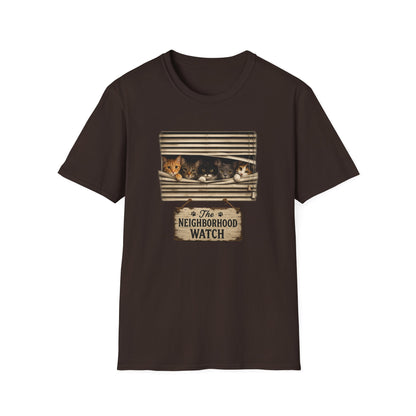 Funny Neighborhood Watch Cats T-Shirt | Cat Lover Graphic Tee