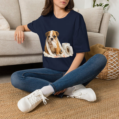 Trouble Maker Bulldog Puppy T-Shirt – Cute & Funny Dog Graphic