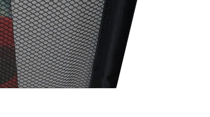 Close-up of a textured fabric with a grid pattern on a white background
