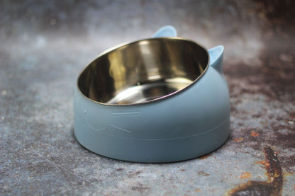 Tilted Cervical Relief Cat Food Bowl