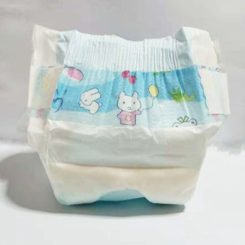 Baby diaper with cartoon design on a white background