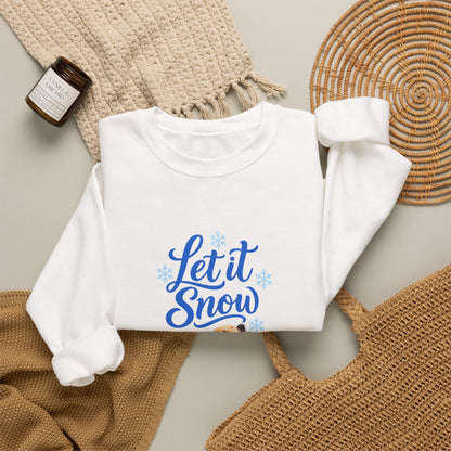 Let It Snow Golden Retriever Puppy Sweatshirt | Unisex Winter Crewneck