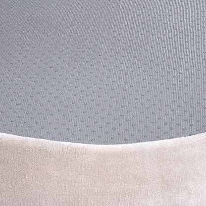 Close-up of textured gray fabric with a slight sheen