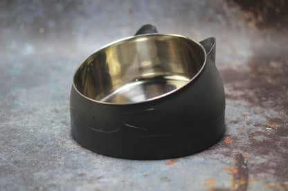 Tilted Cervical Relief Cat Food Bowl