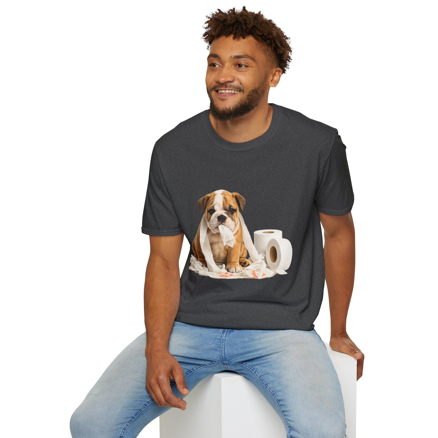 Trouble Maker Bulldog Puppy T-Shirt – Cute & Funny Dog Graphic