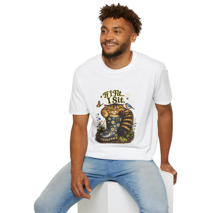 If I Fit... I Sit | Rain Boot Cat Shirt | Funny Kitty Tee | Cute Cat Lover Gift