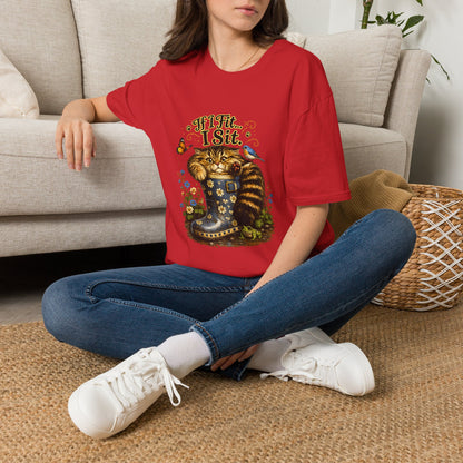 If I Fit... I Sit | Rain Boot Cat Shirt | Funny Kitty Tee | Cute Cat Lover Gift