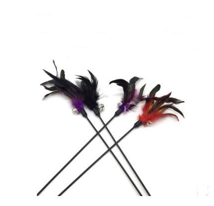 Handmade Wooden Cat Wand Toy
