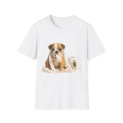Trouble Maker Bulldog Puppy T-Shirt – Cute & Funny Dog Graphic
