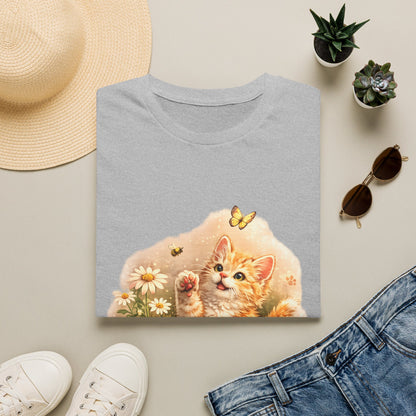Cute Kitten Flower Garden T-Shirt