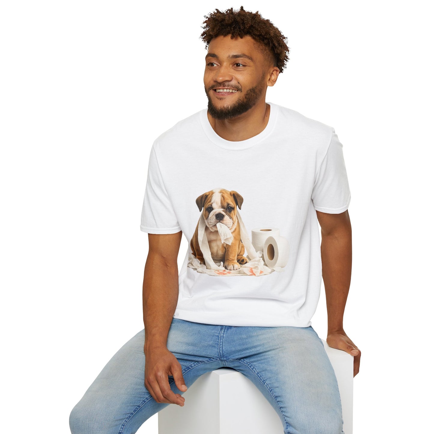 Trouble Maker Bulldog Puppy T-Shirt – Cute & Funny Dog Graphic