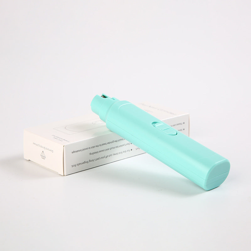 Mint green electronic device on a light gray background