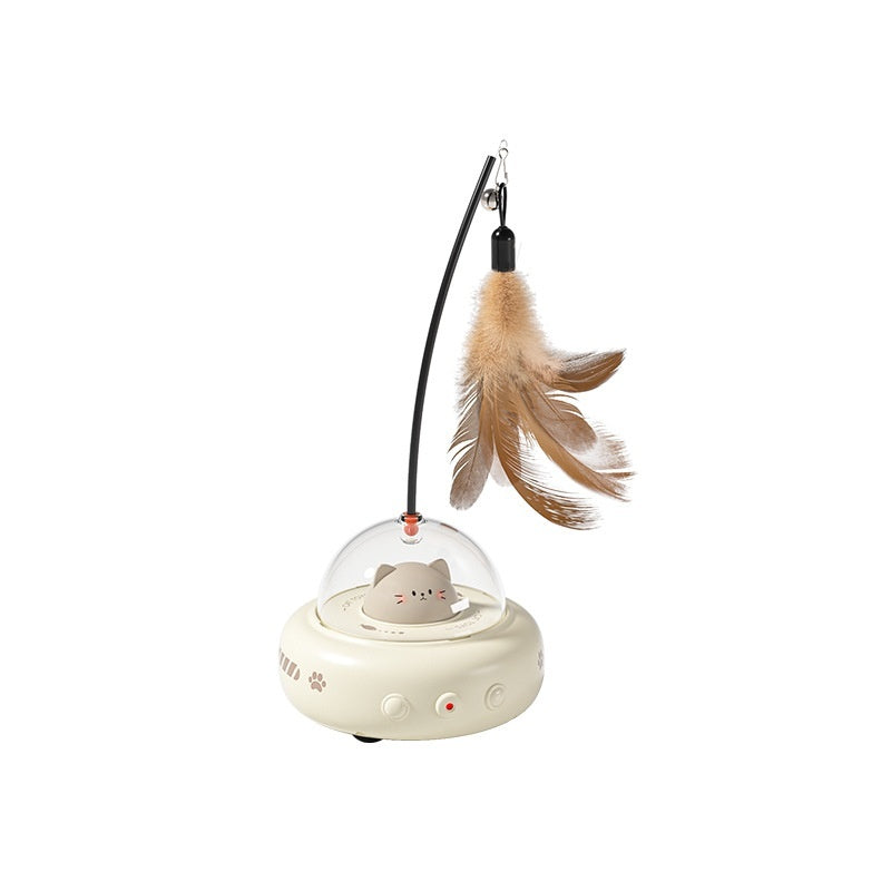 UFO Electric Cat Teaser Toy with Bell