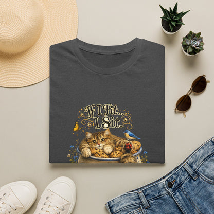 If I Fit... I Sit | Cookie Jar Cat Shirt | Funny Baking Kitty Tee | Cute Cat Lover Gift