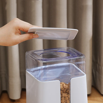 Double Pet Bowl with Automatic Feeder and Waterer