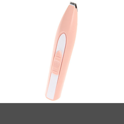 Pink and white electronic device on a white background