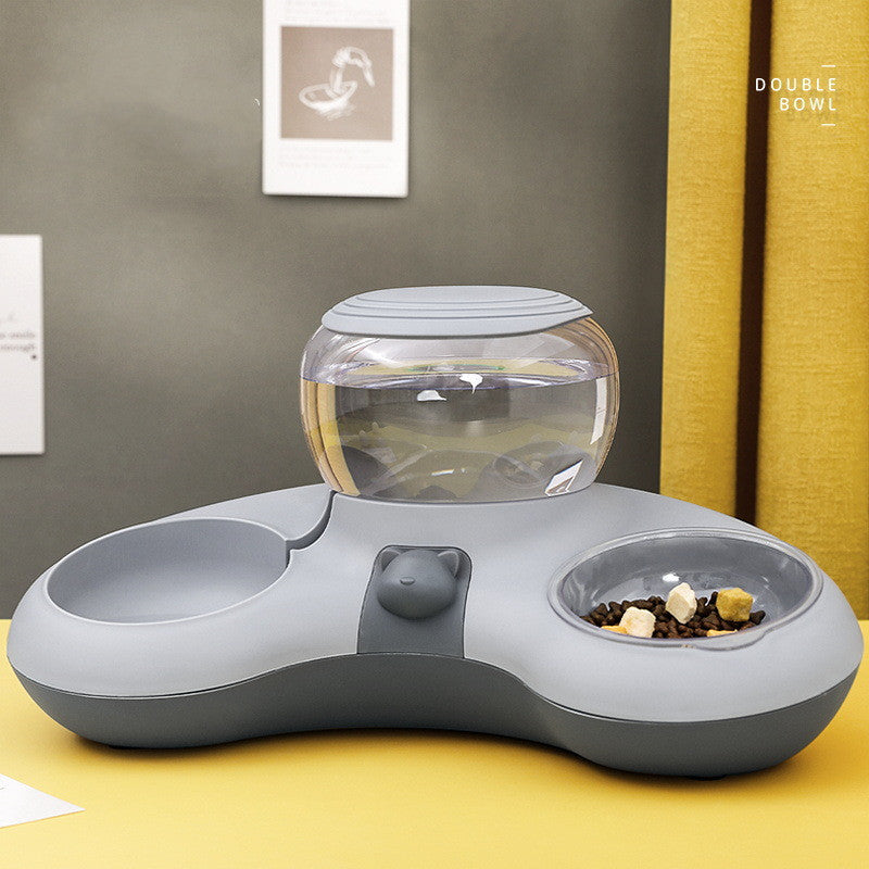 Crescent Dual Auto Water and Food Feeder Bowl