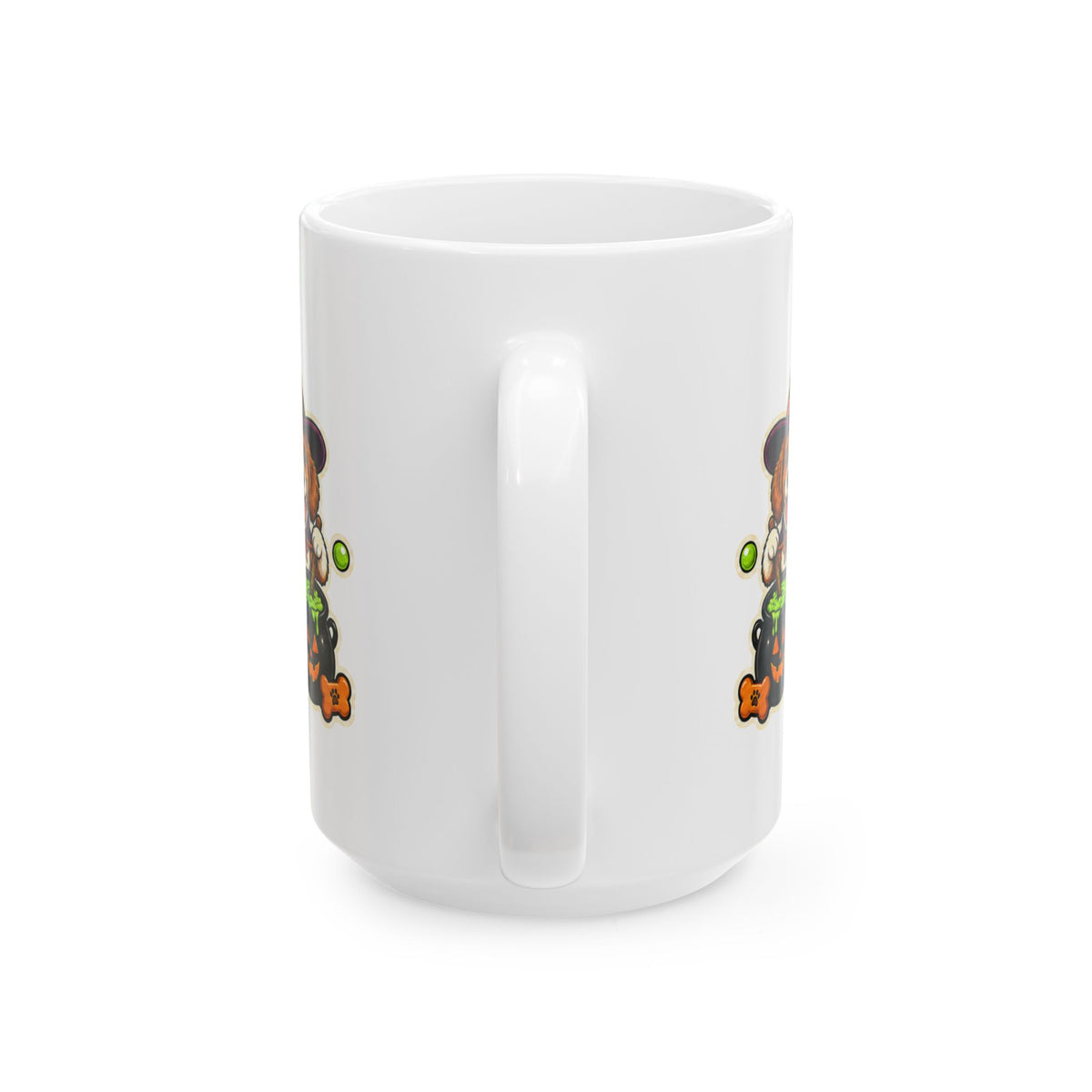 Brewing Up Some Treats Halloween Dog Mug – Witch Puppy Coffee Cupramic Mug, (11oz, 15oz)