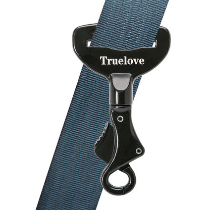 Black clip with 'Truelove' branding on a blue strap against a white background
