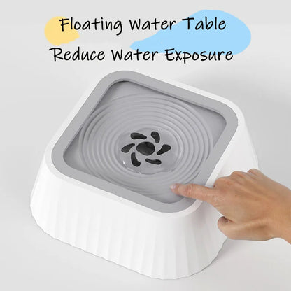 Floating water table with text indicating it reduces water exposure, shown on a light gray background.
