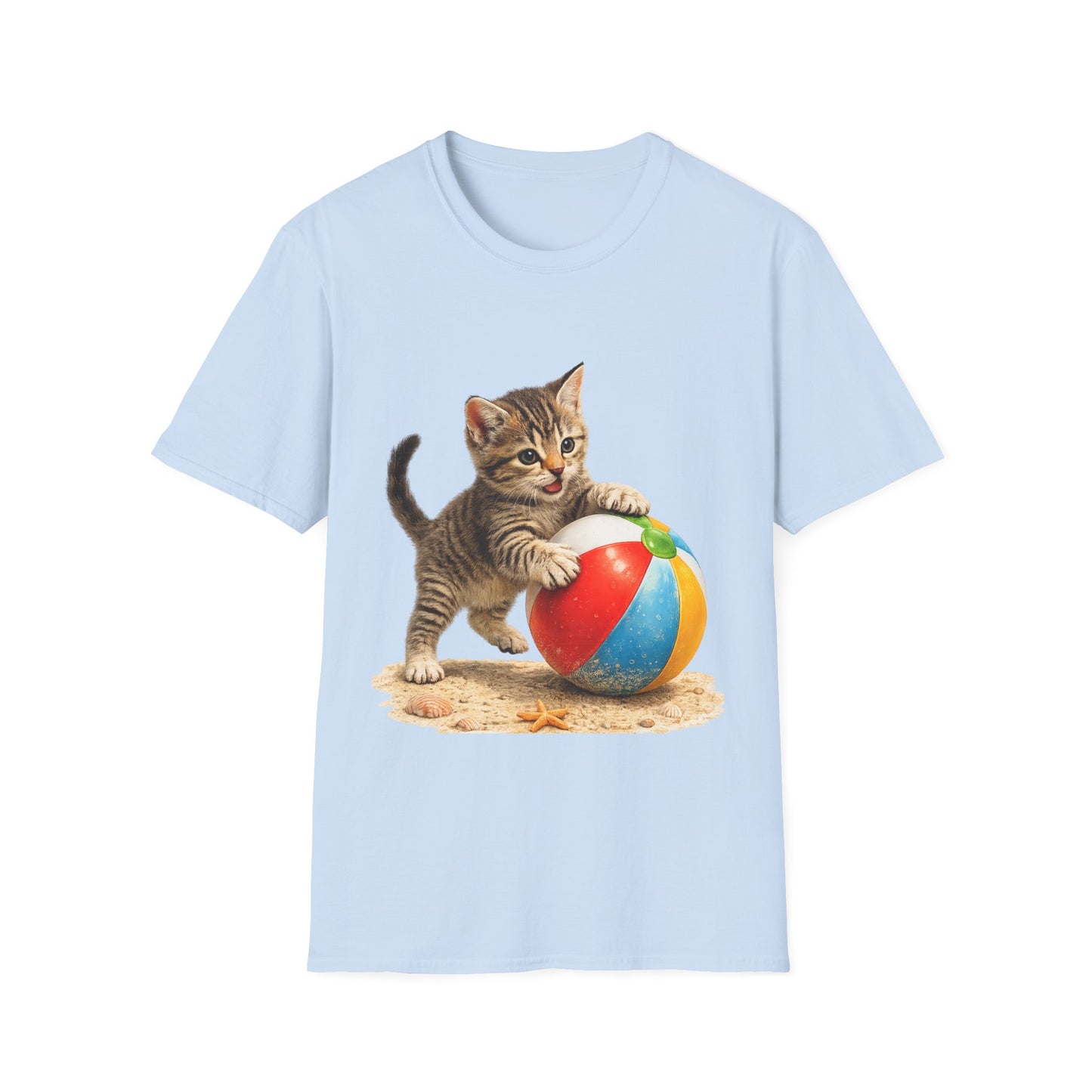 Playful Kitten Beach Day Shirt
