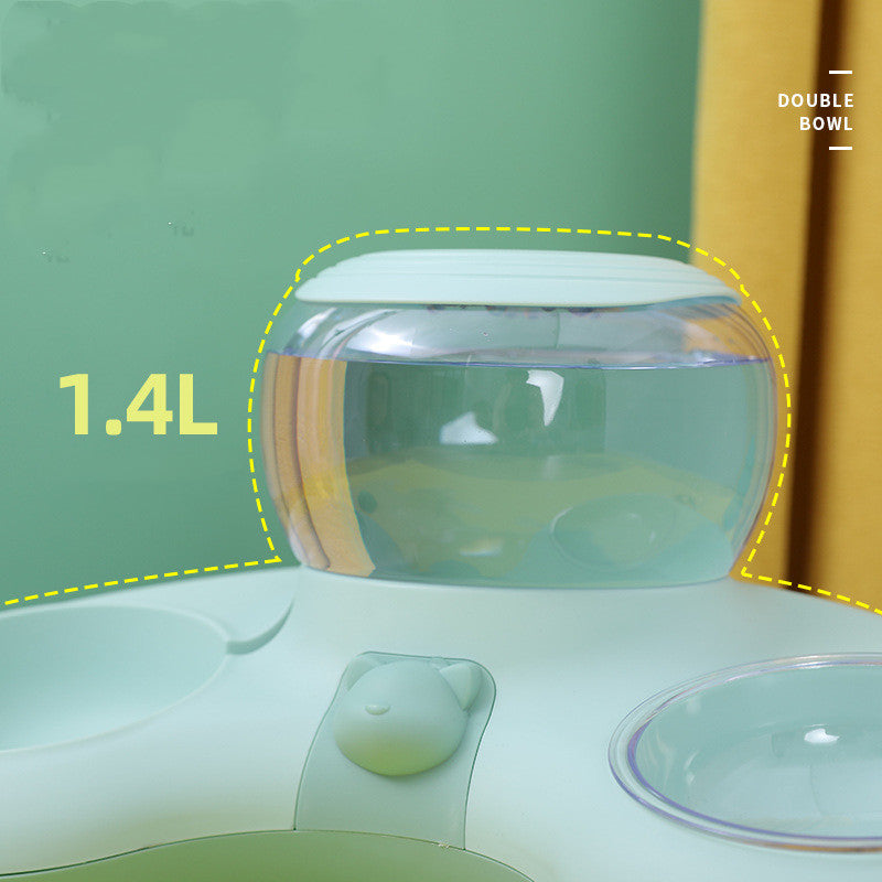Crescent Dual Auto Water and Food Feeder Bowl