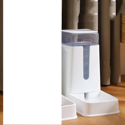 Double Pet Bowl with Automatic Feeder and Waterer