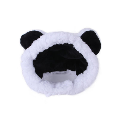 Panda-shaped headband on a white background