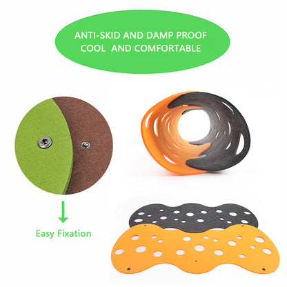 Anti-skid and damp-proof material with color options and text on a white background
