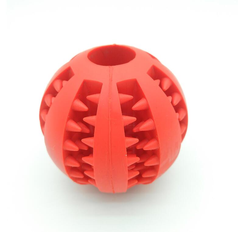 Red textured ball on a white background