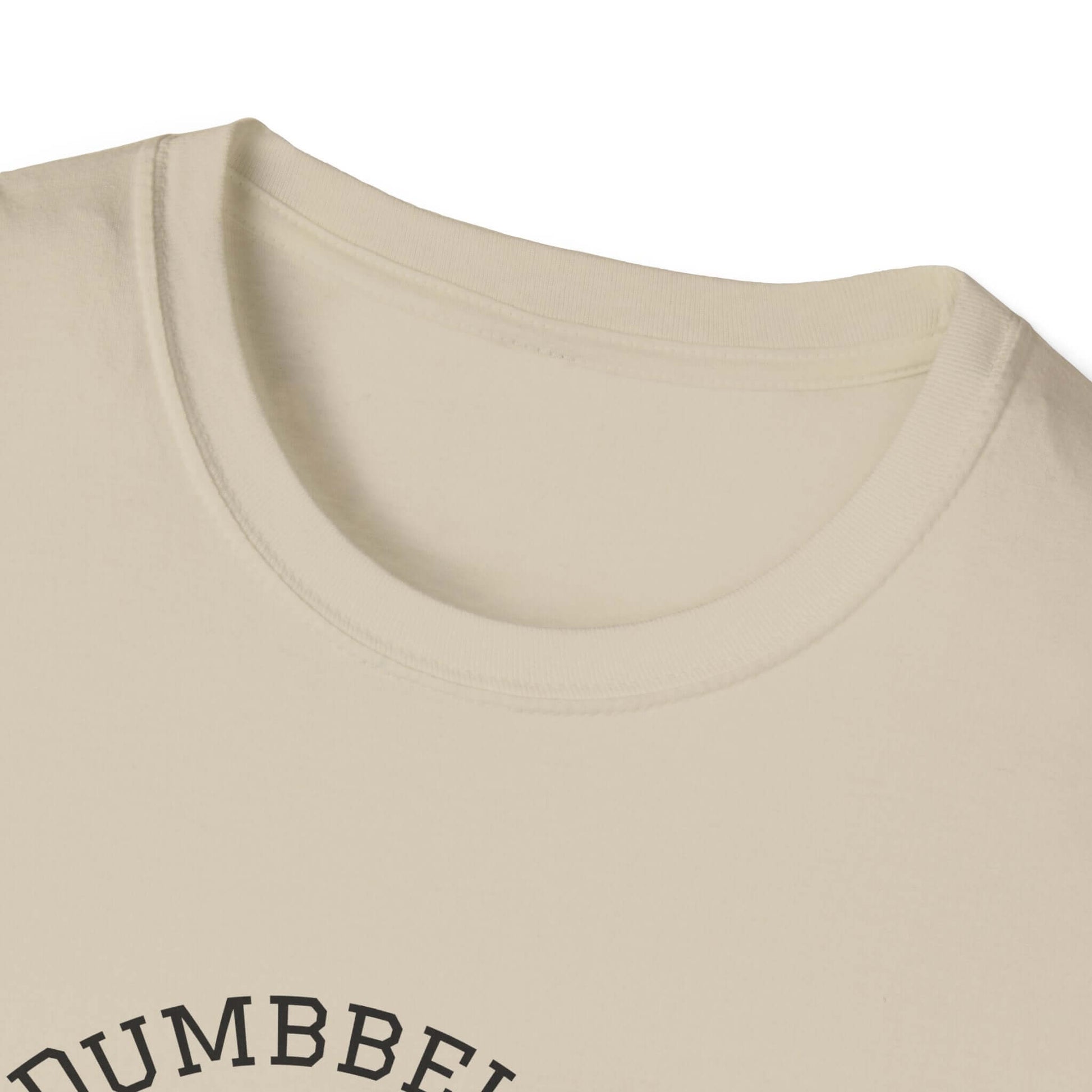 German Shepard Dog Lover Workout Tee –“Belly Rubs or Dumbbells?” close-up collar on pet-themed tee for dogs and pet lovers.
