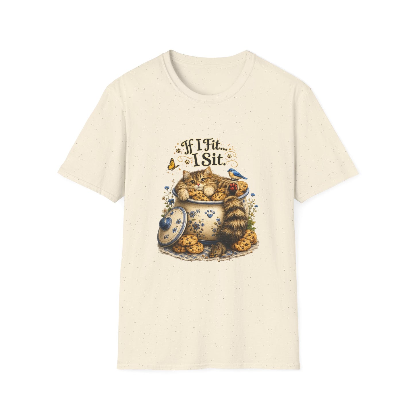 If I Fit... I Sit | Cookie Jar Cat Shirt | Funny Baking Kitty Tee | Cute Cat Lover Gift