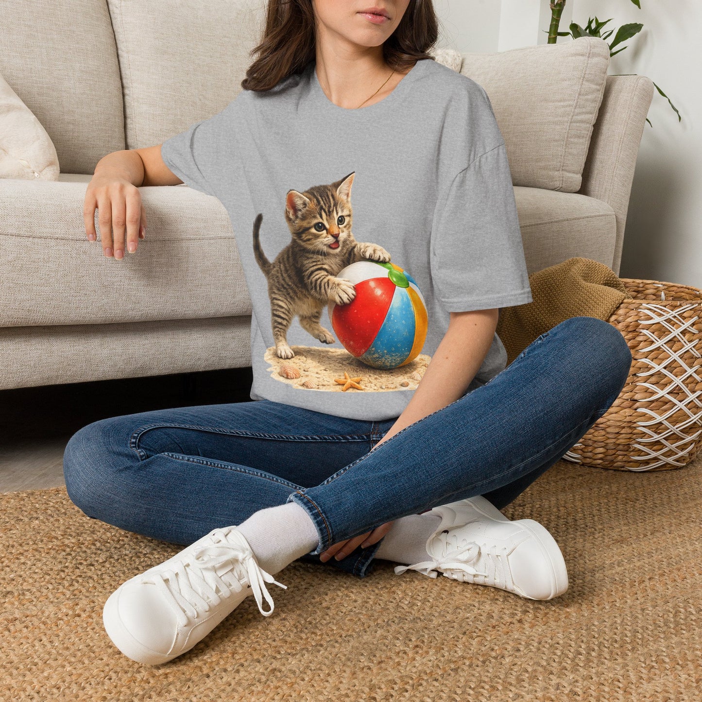 Playful Kitten Beach Day Shirt