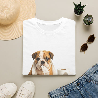 Trouble Maker Bulldog Puppy T-Shirt – Cute & Funny Dog Graphic