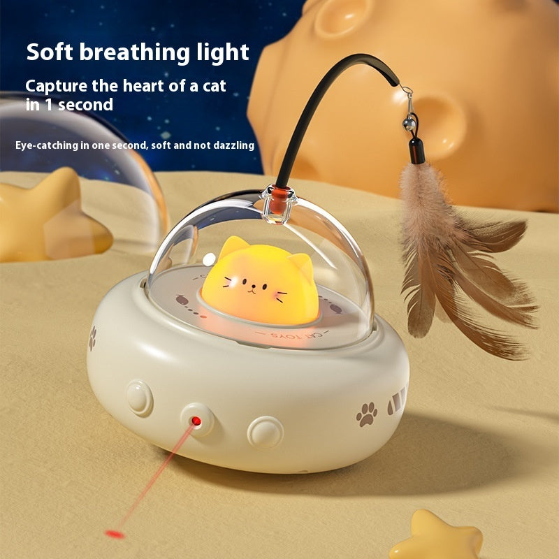 UFO Electric Cat Teaser Toy with Bell