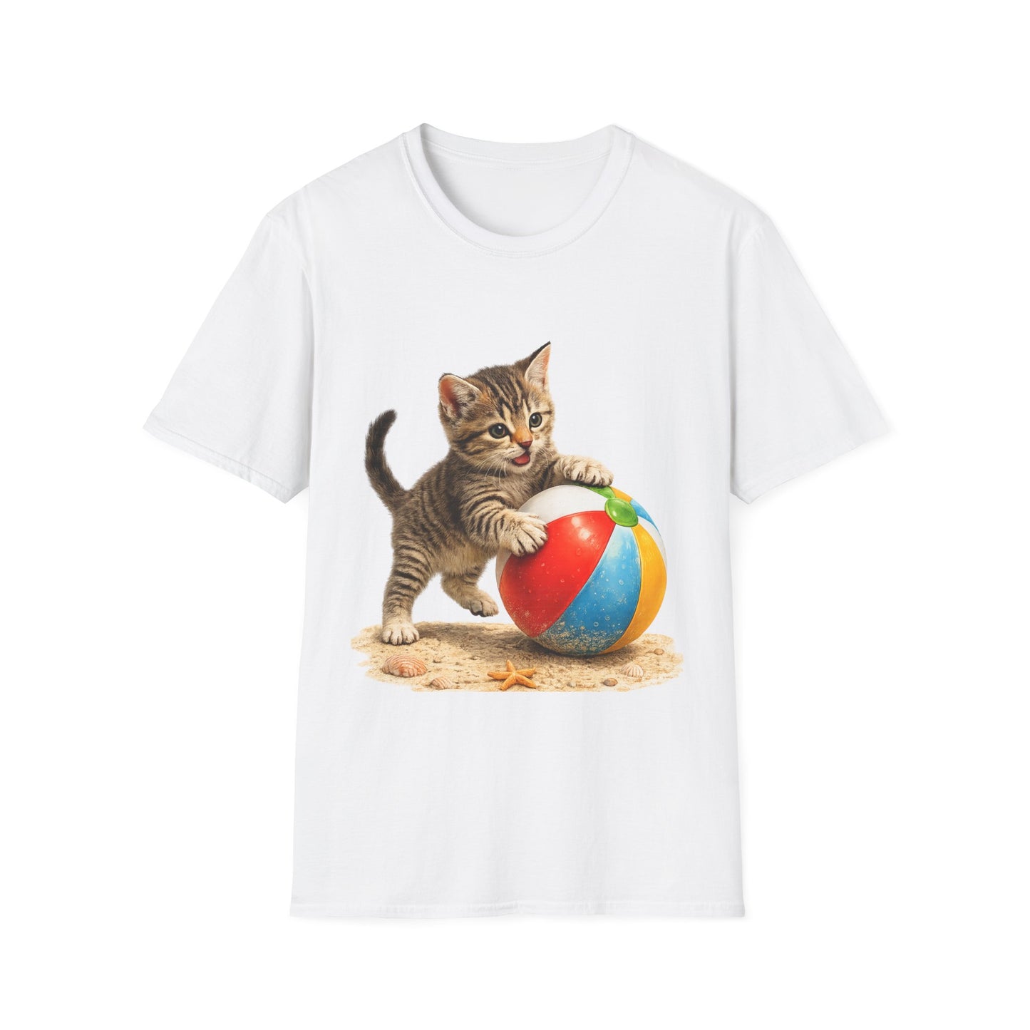 Playful Kitten Beach Day Shirt