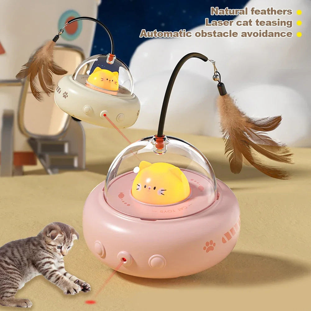 UFO Electric Cat Teaser Toy with Bell