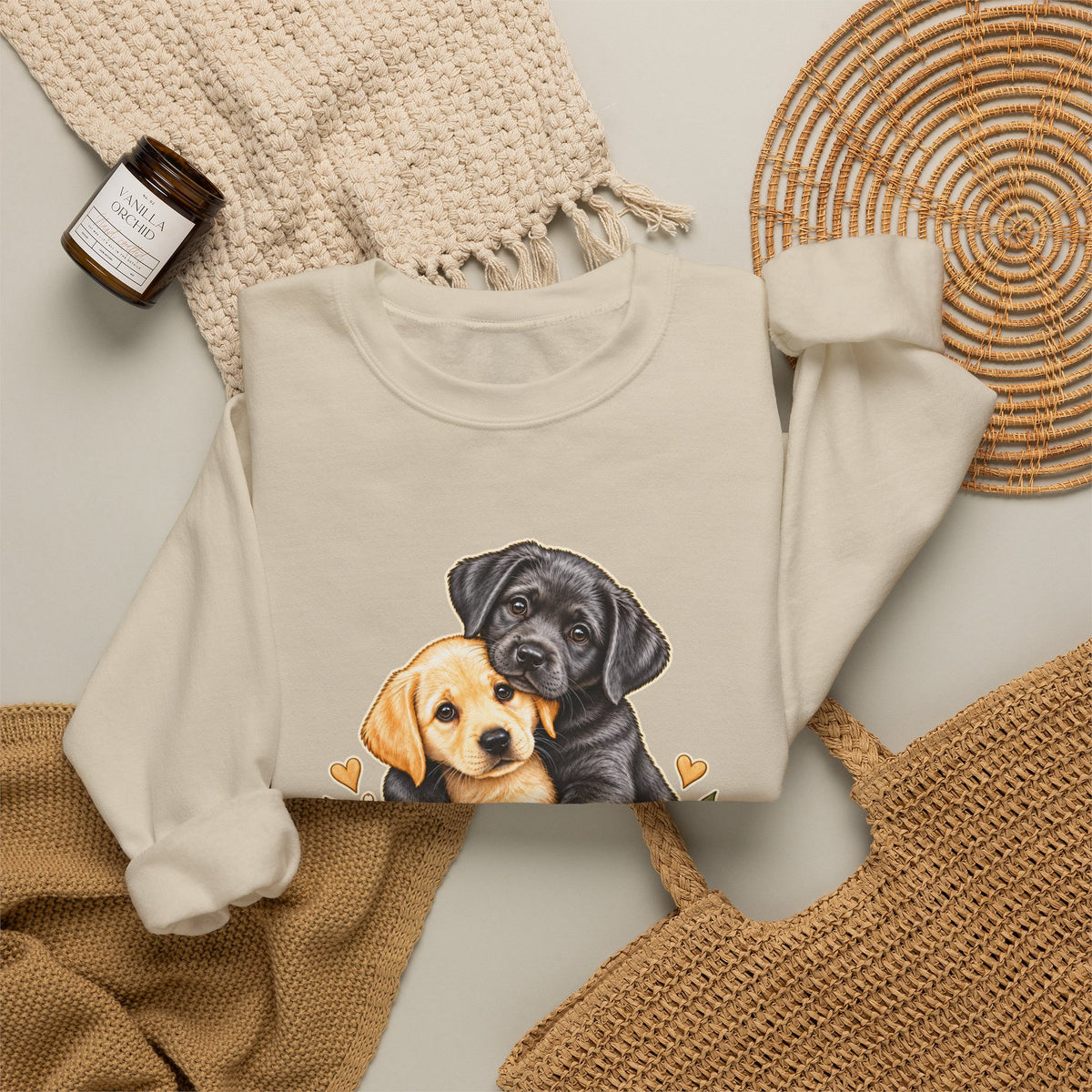 Better Together Puppy Crewneck Sweatshirt – Dog Lover Gift