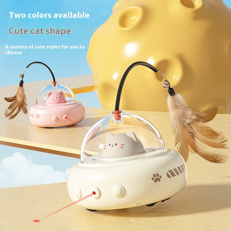 UFO Electric Cat Teaser Toy with Bell