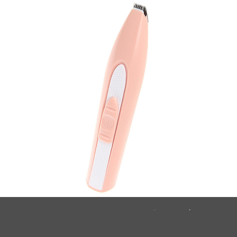Pink and white electronic device on a white background