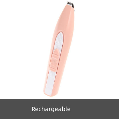 Pink and white rechargeable device on a white background