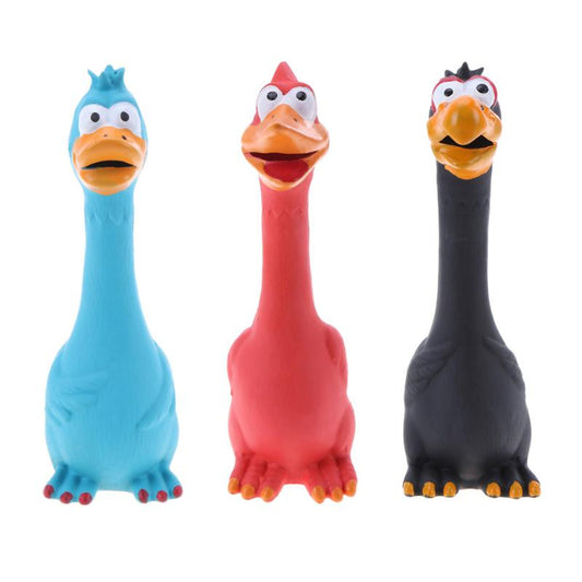 Screaming Rubber Chicken Dog Toy